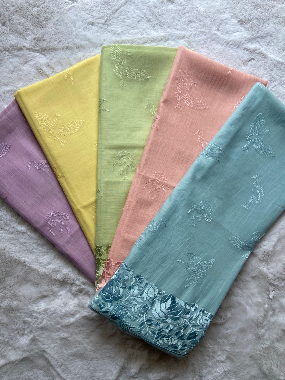 Pure Mulmul Silk FLamingo suits